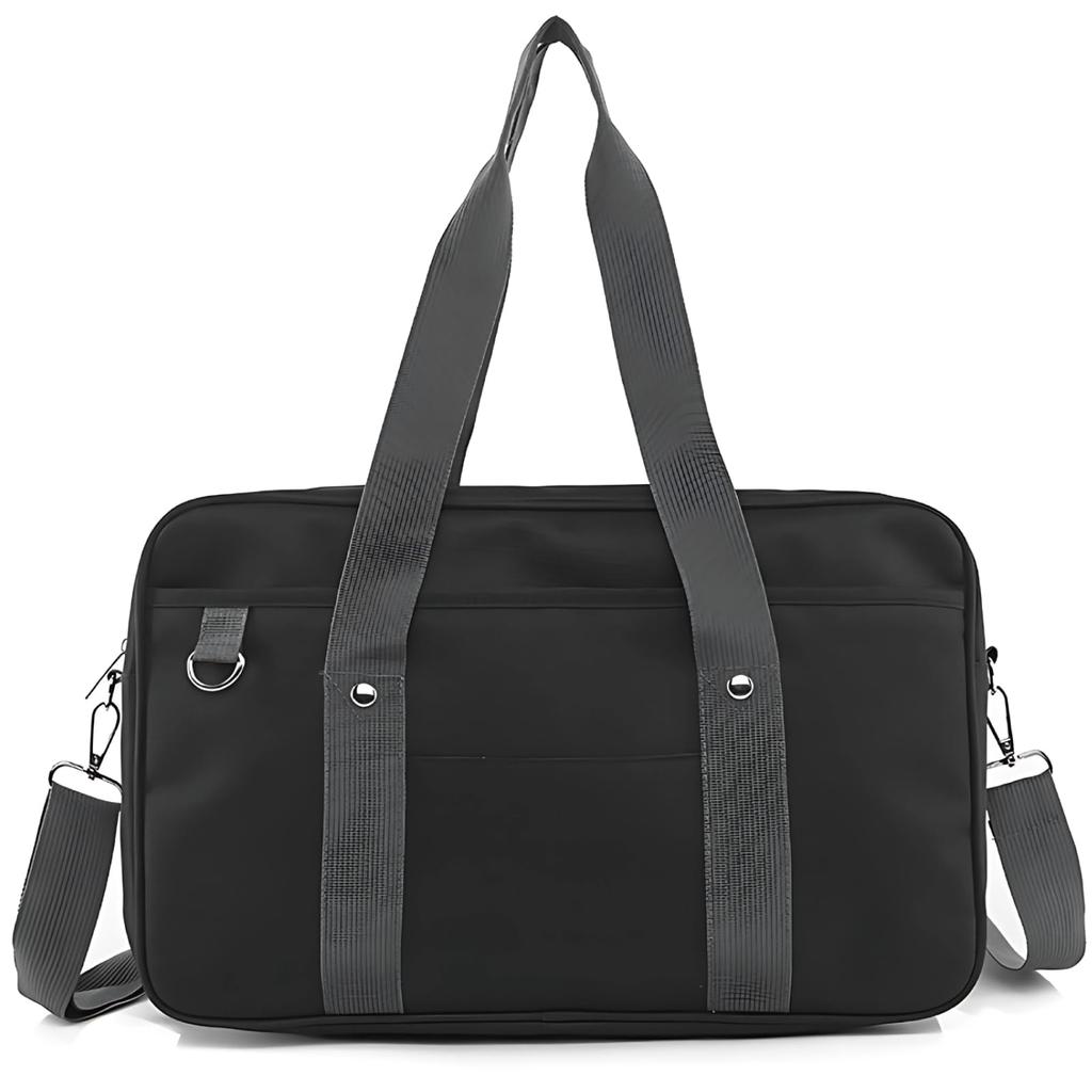 School Shoulder Large For Junior High School and High School E488 [Eiza] Bag, Bag, Capacity, A4, School, Students, Multifunctional, Fabric, (Black)