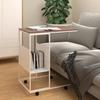 VidaXL Side Table and Wheels White 55x36x63.5 Cm Engineered Wood 343110