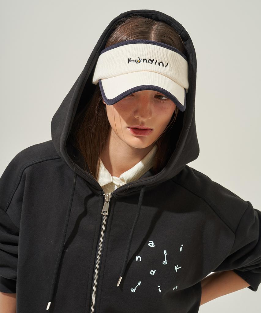Kandini Black Stitch Zip-Up Hoodie (Unisex)