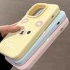 Милый медведь эмодзи подходит для чехла на телефон iPhone16/17pro 15 клейкий рис 13 жидкий 12 женский 15 чехол с большим отверстием