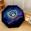 Автоматический 3-складной зонт Leeds United, 8 ребер, ветрозащитный, складной, защита от солнца и дождя, для путешествий на открытом воздухе, для ежедневного использования