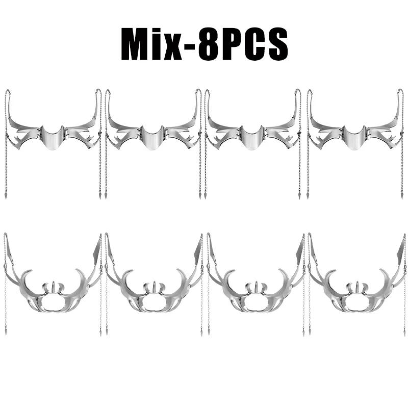 Преувеличивать киберпанк роскошные женские маски мода металлическая цепь нос лицо украшение модные ювелирные изделия маскарад аксессуары подарки