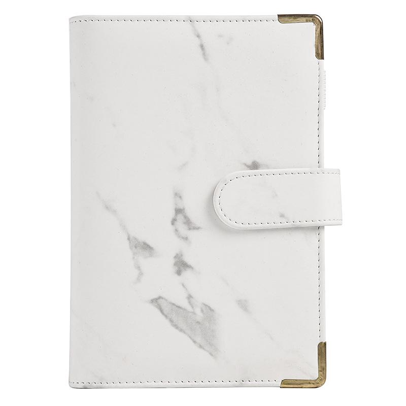 A5 A6 White Black Color Marble Binder DIY Binder Only Cover Diary Agenda Planner Paper Cover School Stationery