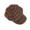 Винтажный клетчатый берет Женский осенне-зимний восьмиугольный картуз Шапка художника