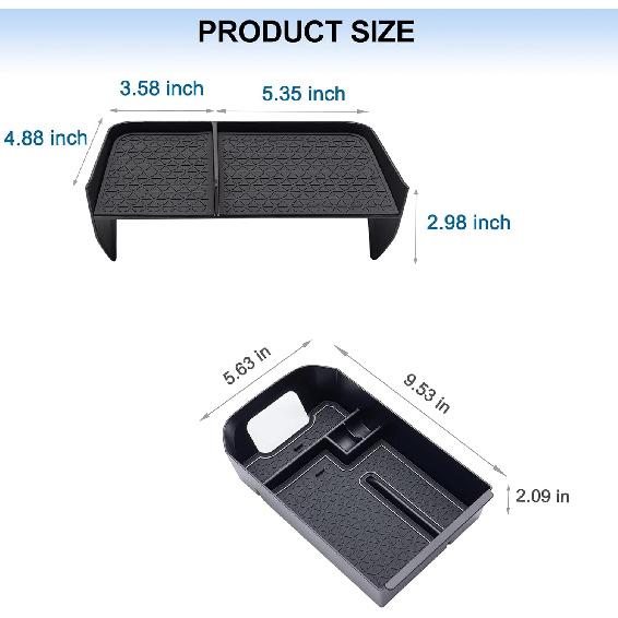 JDMCAR Upgraded Center Console Organizer Compatible With Toyota RAV4 2025 2024 Interior Accessories, Gear Shift Storage Tray Secondary Box Ert