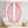 Beautiful Indian Bohemian Psychedelic Hippie Ombre Window Curtain Panels for Bedroom, Living, Balcony (Pink Omra)