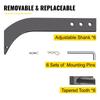 6pcs Box Blade Shank, 16\'\' Scarifier Shank, 3 Holes Box Scraper Shank, Ripper Shank with Removable Tapered Teeth and Pins, Adjustable Shanks