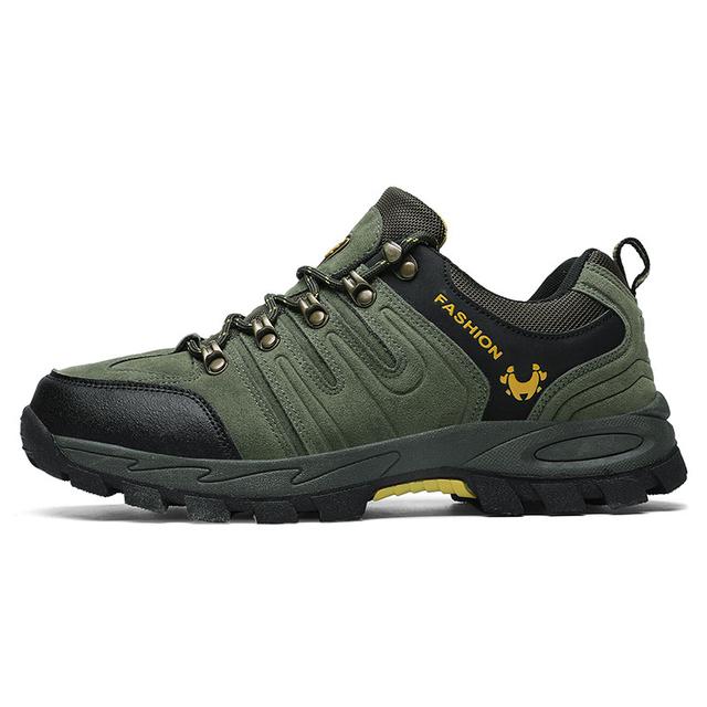 Mens Comfortable Mountain Climbing Shoes Hunting Tactical Bootsnon Slip Waterproof Males Hiking Shoes Nubuck Trekking Sneakers