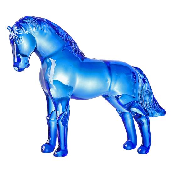 Маленькая прозрачная статуэтка лошади из искусственного хрусталя, коллекционная скульптура животного для декора гостиной, дома, офиса, стола