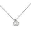 Luxenter Collier De Zirconium Brillant Finition En Rhodium - Alphabet G