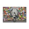 Banksy Scenes Girl Street Graffit Canvas Painting Modern Posters and Prints Wall Art Pictures for Living Room Wall Decor Cuadros No Frame