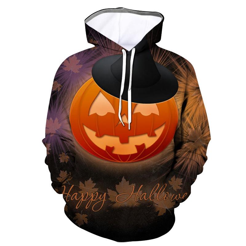 2023 New Men's and Women's Halloween 3D Digital Print Hoodie