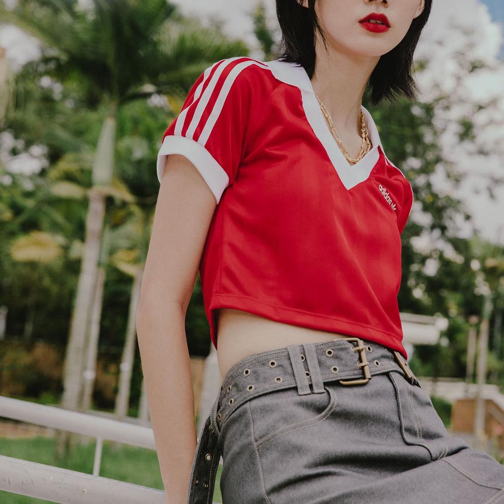 adidas Футбольный кроп-топ Originals Красный IR9778