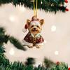 1Pcs Christmas Tree Decoration Santa Claus 2D Flat Acrylic Animal World Christmas Day Party Pendant Christmas Car Accessories