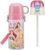 Skater Stainless Steel Kids Water Bottle with Straw and Disney Princess 2-Way Cup, 350ml, 22, Girls, SKCP3-A