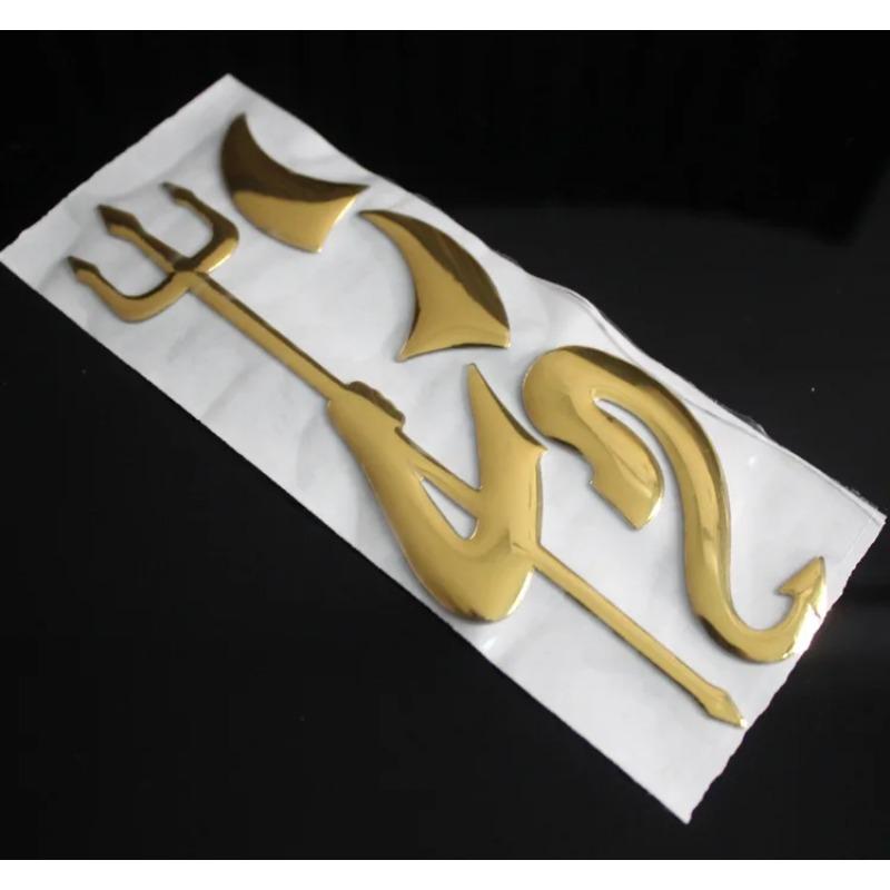 Автомобильный маленький дьявол узор демон рог наклейка 3d светоотражающая наклейка водонепроницаемый для