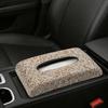 Автомобильная коробка для салфеток с бриллиантовым блеском Женские аксессуары для интерьера Автомобильный держатель для салфеток Портативный Компактный Диспенсер для салфеток Интерьер
