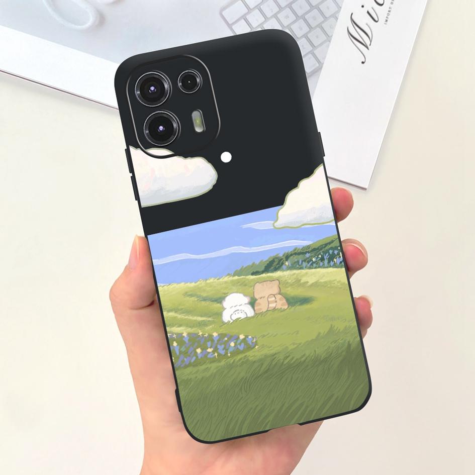 Чехол для Moto Edge 20 Lite XT2139-1 Funda Модный Расписной Черный Мягкий Силиконовый Защитный Чехол Для Motorola Edge 20 Fusion Coque