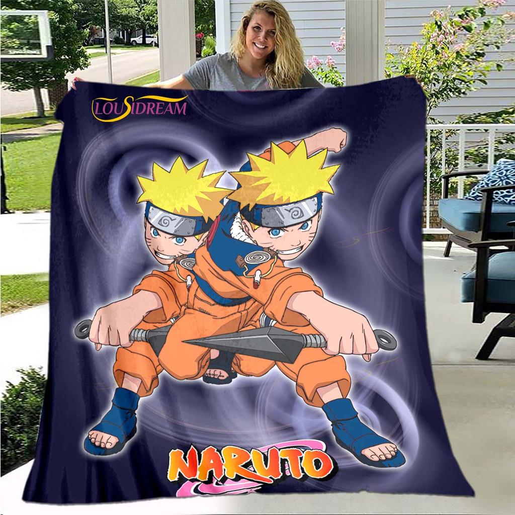 Super Clear 3D Naruto Bed Blanket Office Home Hiking Picnic Thick Quilt Fashionable Bedspread Flannel Blanket
