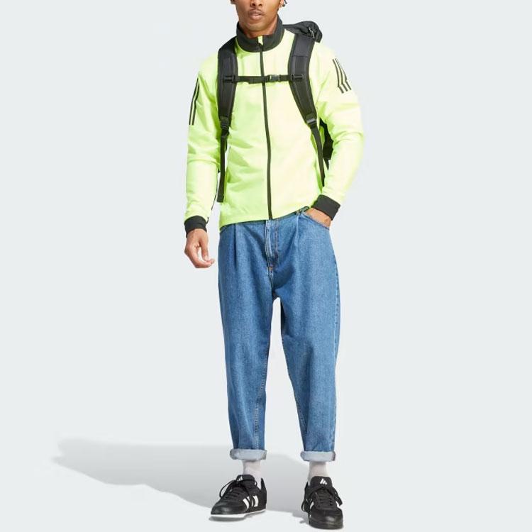 Adidas Cycling Jackets Men's Lime Green Stand Collar Moderate Other