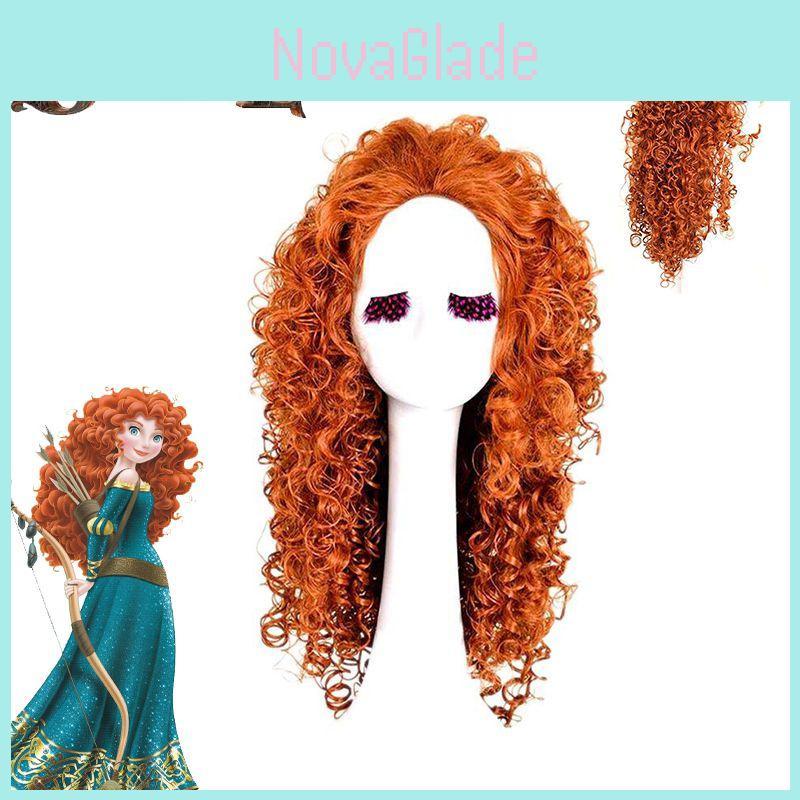 Merida Brave Cosplay Wig Long Curly Hair For Halloween Carnival Comic Con