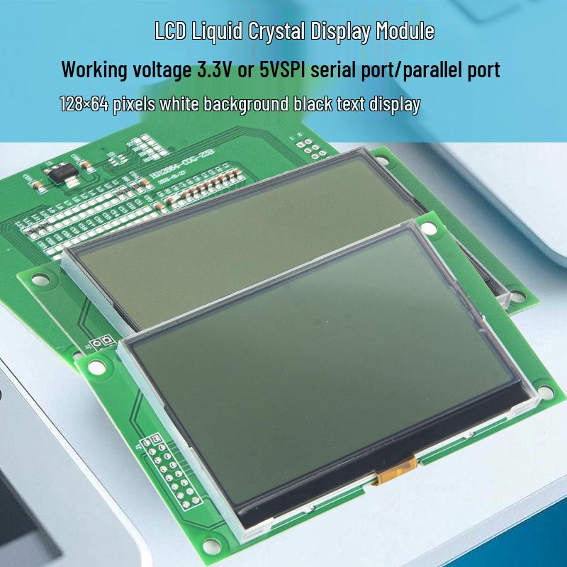 3,3" Серо-белый COG LCD модуль с матрицей 128x64 точек, с портом SPI/параллельным, 3,3 В