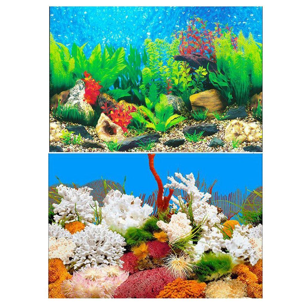 Яркий цвет Акваскейп Живопись Аквариум Фон Бумага Аквариумный Декор Пейзажная Наклейка