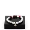 Stones and Minerals. Ruby Pearl Bracelet from Mogok, Burma, Myanmar + Tiger's Eye Made In France.