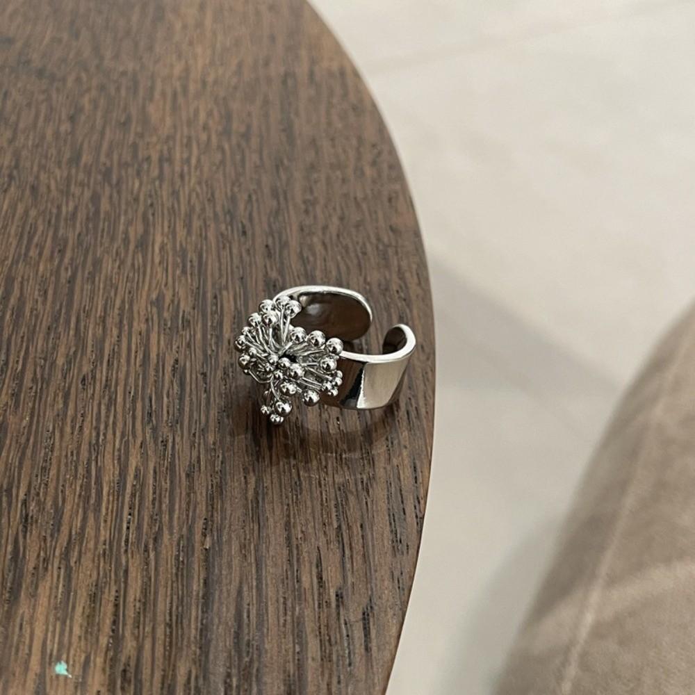 Sparkling Minimalist Sterling Silver Rings Simple Design Couple Rings Daily Flower Ring  Unisex