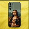 Чехол для телефона M-Mona Lisa Pat Dog Art для Samsung S24, S21, S22, S23, S30, Ultra, S20, Plus, Fe, Lite, Note, 10, 9, 5G, Черный, Мягкий
