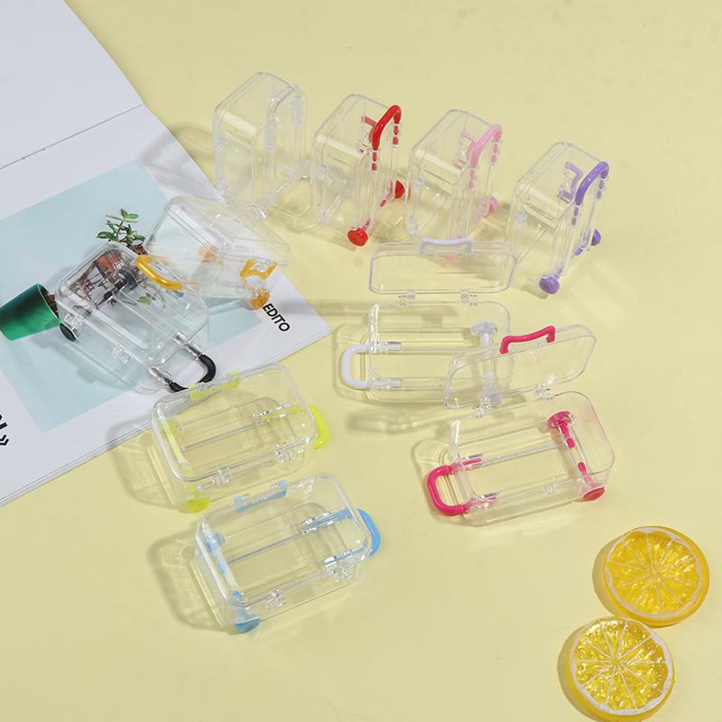 Mini Plastictravel Suitcase Luggage Box Doll Accessories Furniture Kids Toy