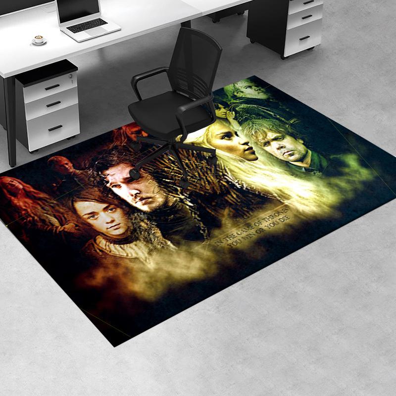 Game of Thrones Poster Print Wall Art Decor Office Mat Home Decor Office Desk Chair Rugs Chair Carpet for office Chair Mat Gift For Hallowee