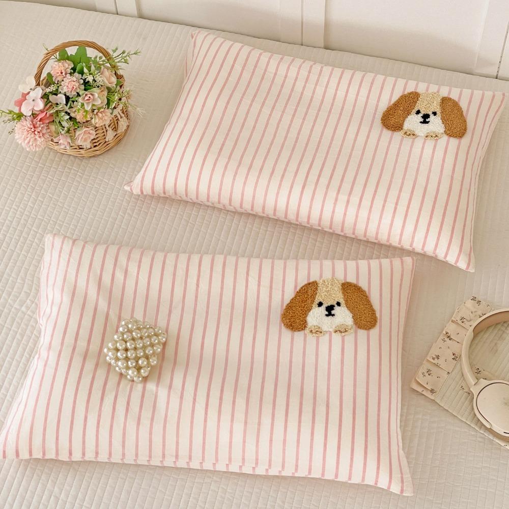 Washable Cartoon Dog Pattern Student Pillowcase Breathable Pillowslip Single Pillowcase Home