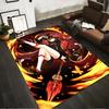 Anime Girl on Flaming Background Decorative Carpet for Living Room Suitable for use as an anti-slip for living room bedroom sofas