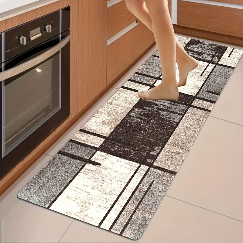Геометрический абстрактный кухонный коврик, мягкий утолщенный кухонный коврик, водонепроницаемый нескользящий маслостойкий напольный коврик, коврик для бега