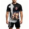 Summer Fashion Norge Badge Norway Football Printed Round Neck Short Sleeved Kids T-Shirt And Shorts Set Boy's and Girl's T-shirt Shorts Set