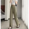 Summer Thin High Waist Suit Wide-leg Pants Women Straight Loose Trousers