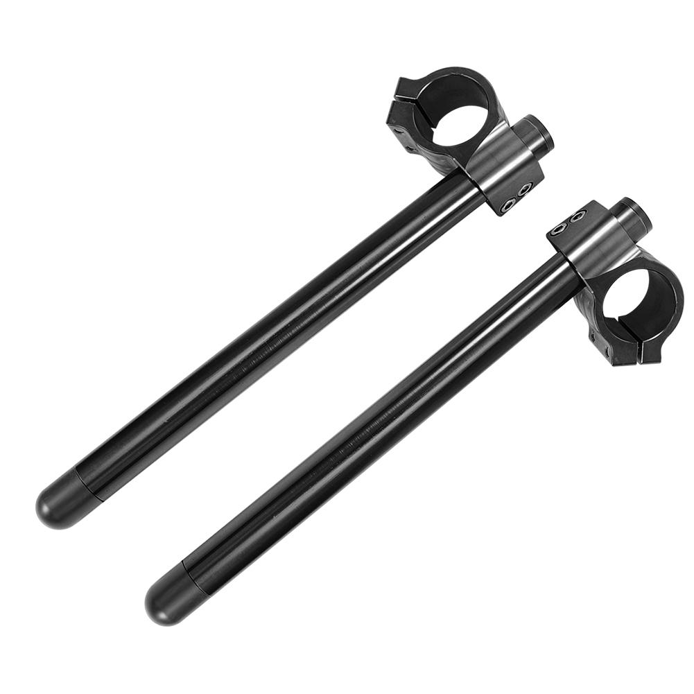 43mm Universal Motorcycle Clip On Handlebar Fork Aluminum Separate Handle Set(Black)