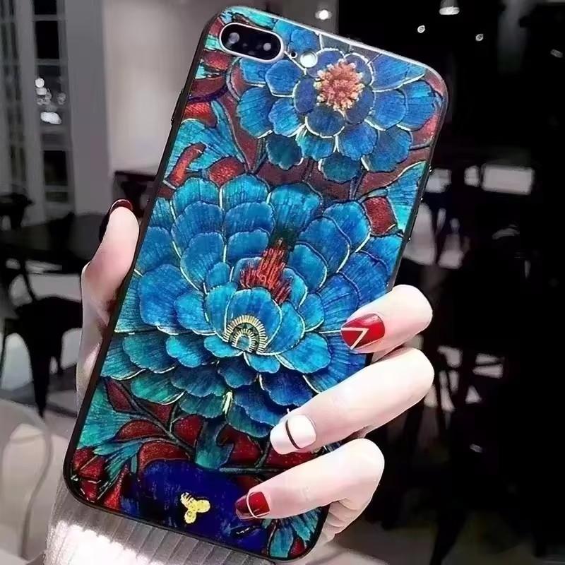 Чехол для Sony Xperia XZ2 / XZ2 Compact / XZ2 Premium, силиконовый чехол с 3D-рельефом цветов для Sony Xperia XZ2 Premium, мягкий