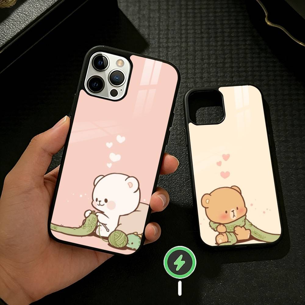 M-Milk Mocha Phone Case For iPhone 17/16/15/14/13/12/Plus/Pro/Max for Magnetic Wireless Charging
