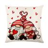 Love Valentine's Day Printed Pillow Cover Polyester Home Living Room Cushion Cover Bedroom Bedside Couple Cushion Cover