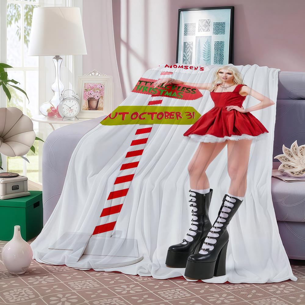 The P-pretty R-reckless Taylor Momsen Pretty Reckless Christmas Blanket Warm And Soft Suitable For Bedroom Living Room Sofa Bed