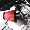 Red Air Intake Filter Pod 45 Angled Inlet Universal for 42mm Motorcycle Scooter