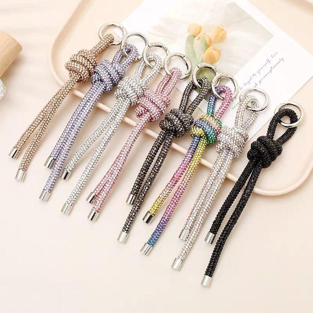 Shimmering Phone Rope Pendant DIY Handbag Accessories Luxury Car Keychain Gift