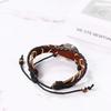 "Vintage Women's Analog Bracelet Watch Leather Strap Multi-Wrap Leaf Design Square Casual Accessory"