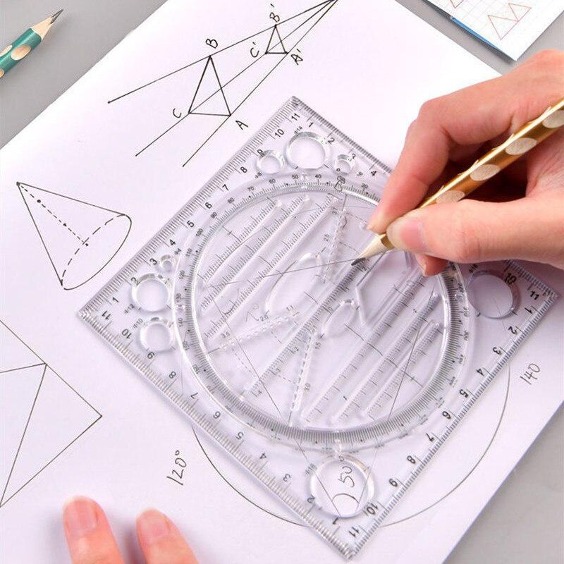 Ruler Set Solid Geometry Ellipse Drawing Icon Ruler Measurement Multifunctional Drawing Construction Architect Tool