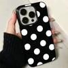 Ретро элегантный чехол для телефона в горошек, подходящий для iPhone 17 16 15 14 13 12 11 Pro/Max/Plus, противоударный и защищающий от падений