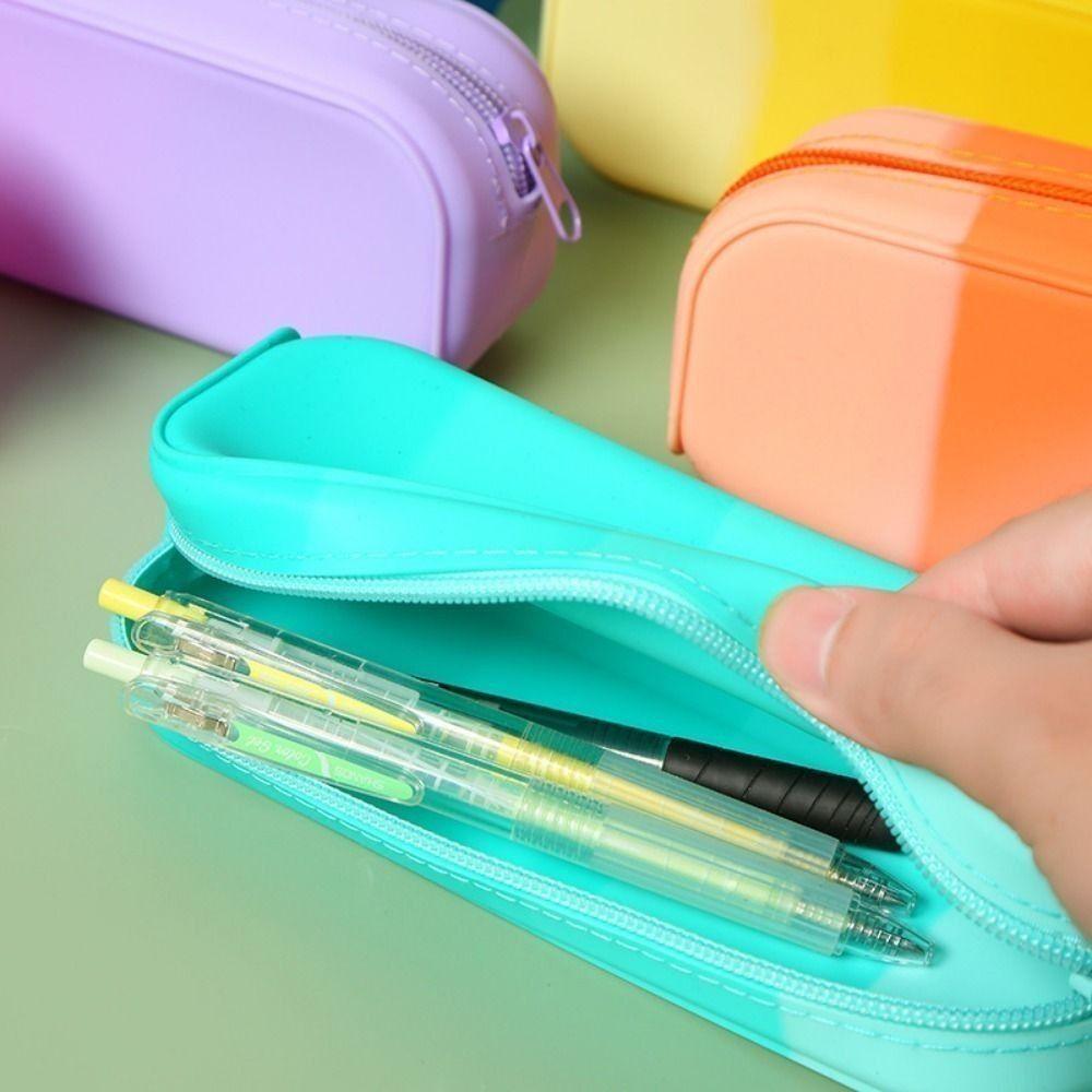 Large Capacity Pencil Case Gradient Color Pen Storage Bag New Pen Bag
