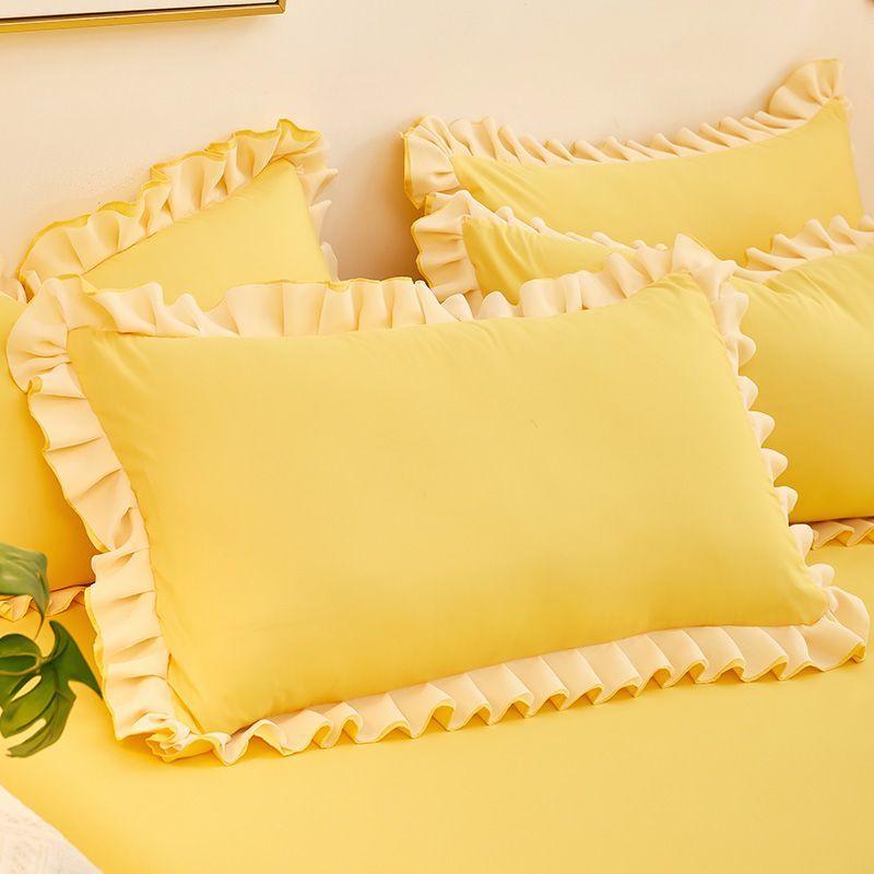1 Pair Pillow Covers, 48*74cm Household Machine Washable Pillow Covers, Lace Korean Pillow Covers, Without Inserts