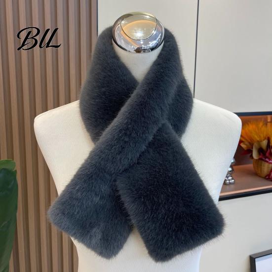 Fashionable Winter Accessories for Women Faux Fur Scarf, Neck Warmer Cold Weather, Short Collar Scarves, Soft Skin Friendly Plush Scarf & Not
